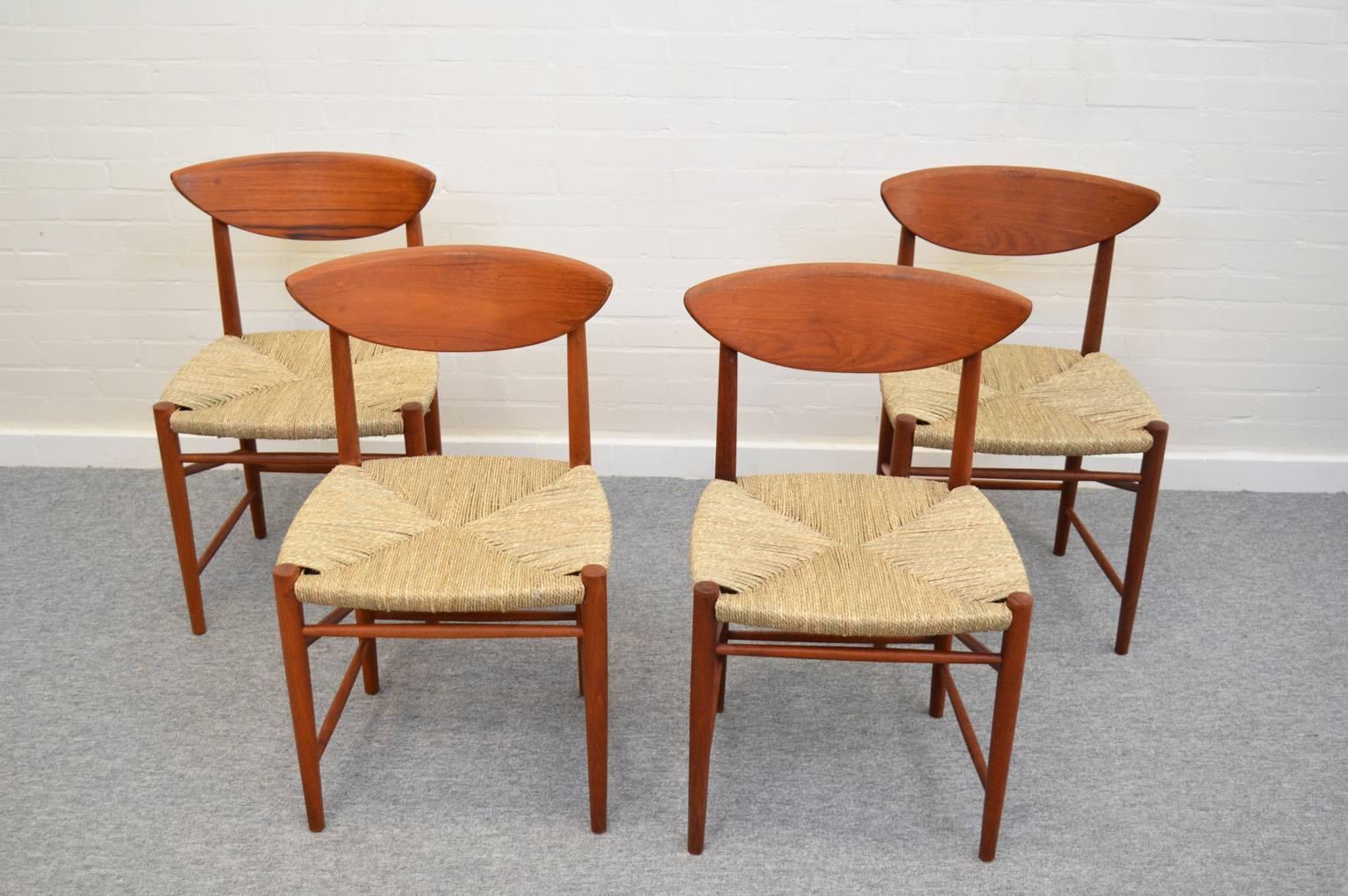Scandinavian Modern Dining Chairs by Peter Hvidt & Orla Mølgaard-Nielsen for Søborg Møbelfabrik 