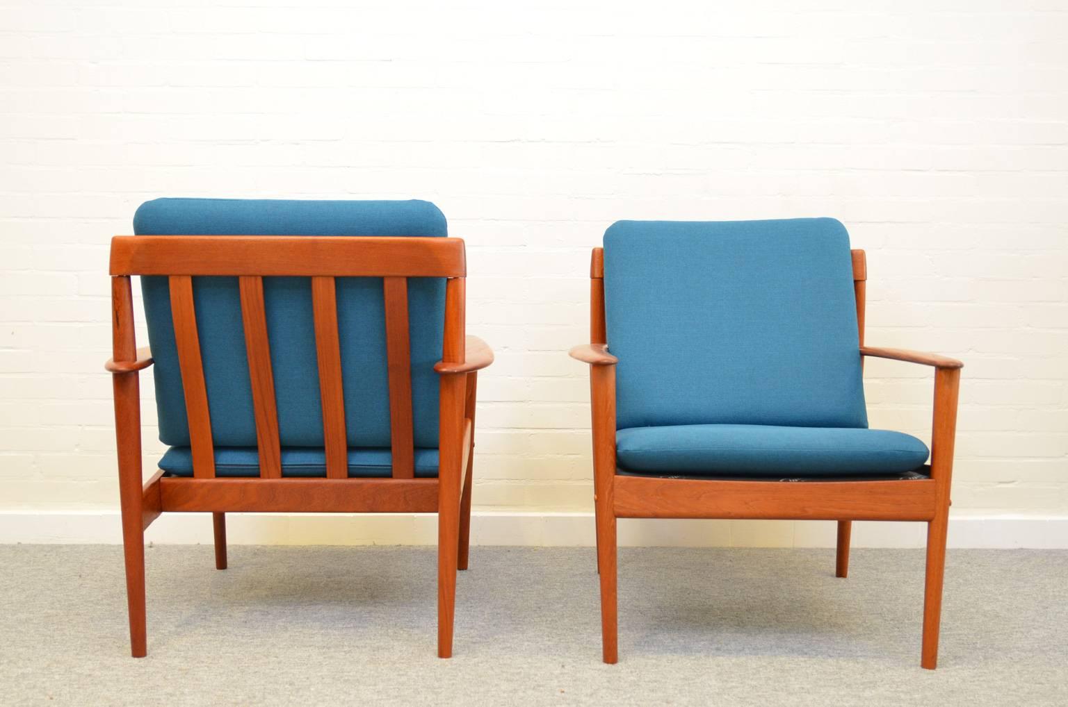 Danish Mid-Century Grete Jalk Easy Chairs for P. Jeppesens Møbelfabrik, Denmark