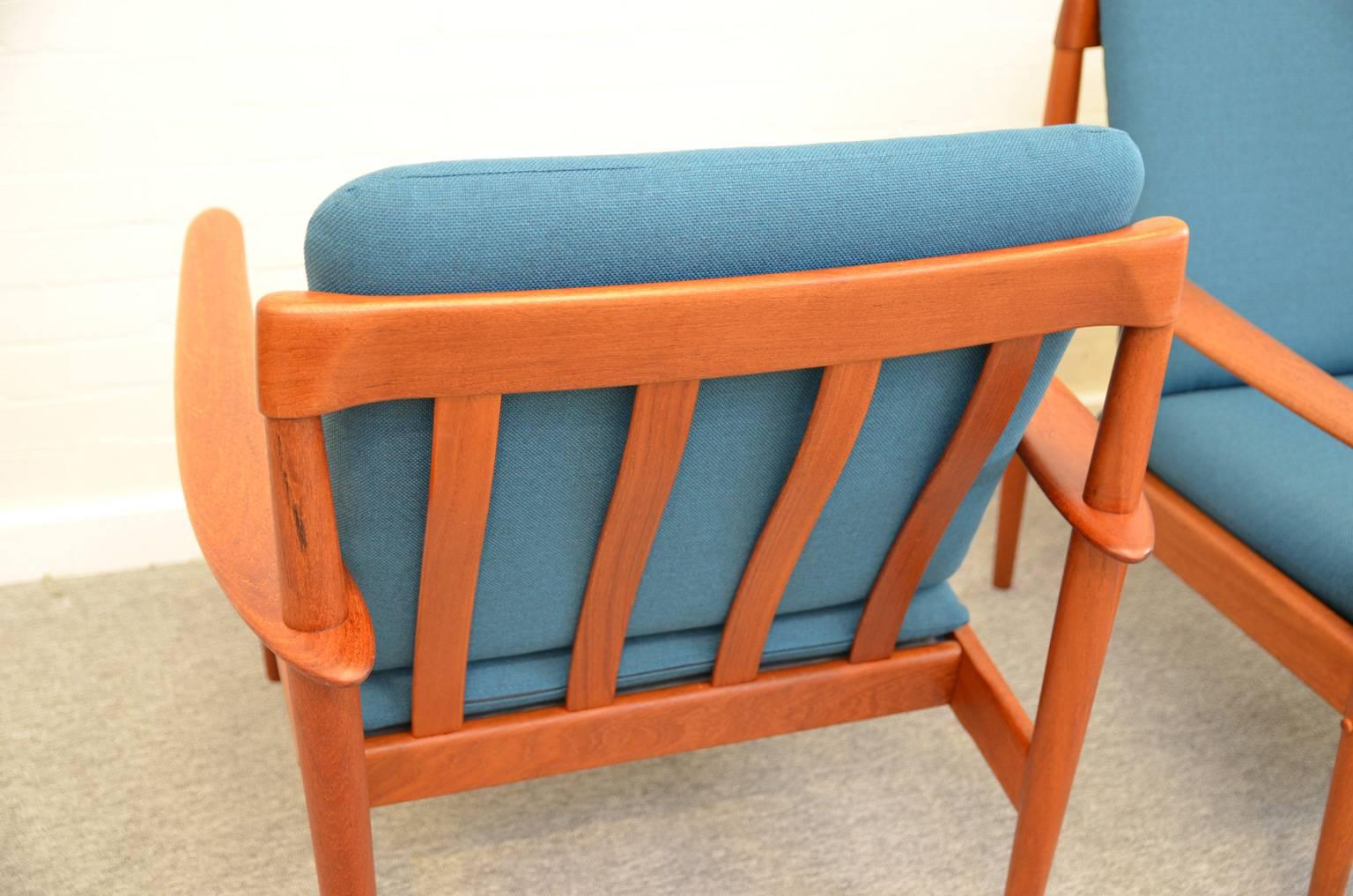 Upholstery Mid-Century Grete Jalk Easy Chairs for P. Jeppesens Møbelfabrik, Denmark