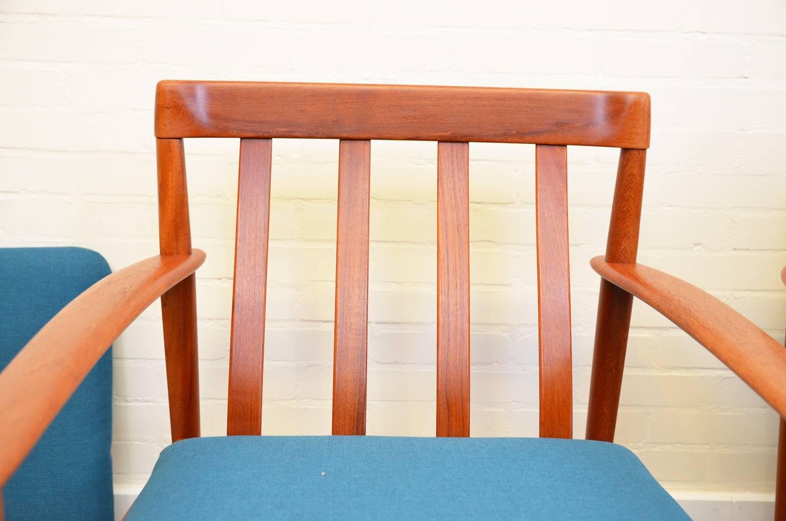 Mid-Century Grete Jalk Easy Chairs for P. Jeppesens Møbelfabrik, Denmark 1