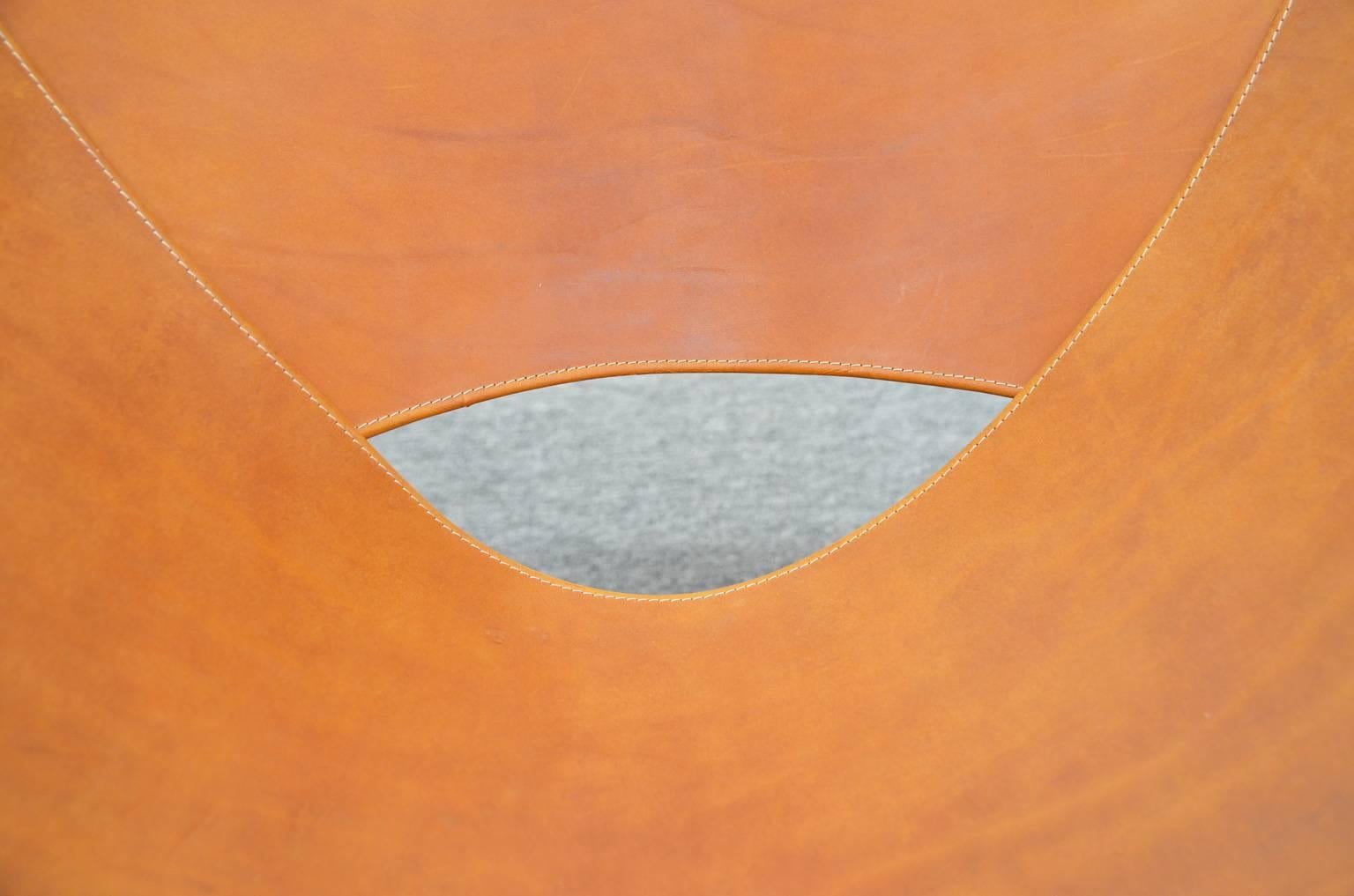 Leather Pierre Paulin Rare Easy Chair for A. Polak