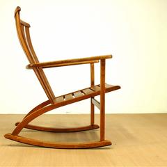 Sculptural Danish Modern Rocking Chair