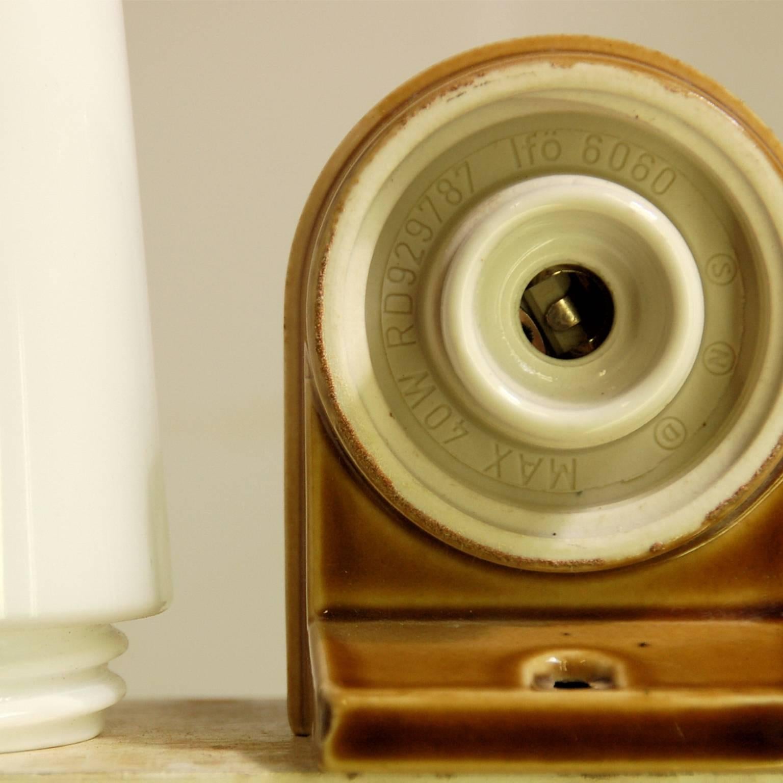 Swedish Sigvard Bernadotte Ceramic Wall Sconce, Sweden, 1960s