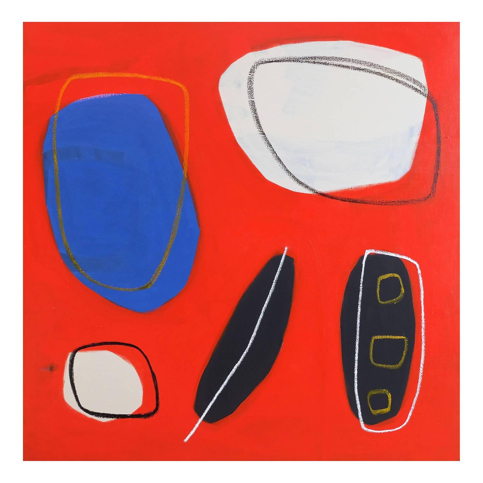 'Five Pieces Left' Abstract Painting by Alan Fears