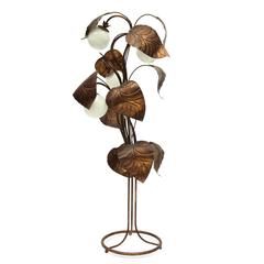 1970s Bronzed Sculptural Palm Leaf Floor Lamp 5