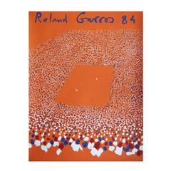 Retro 1984 Roland Garros French Open Tennis Poster by Gilles Aillaud