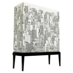 Metropolis Cabinet A Bespoke Piece of Art Furniture by Alan Fears