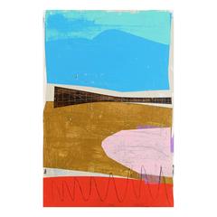 'The Fence' Abstract Landscape Painting by Alan Fears Modernist 6