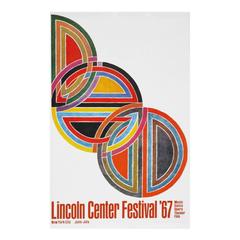 1960s Frank Stella Lincoln Centre Art Festival Poster Pop Art Design