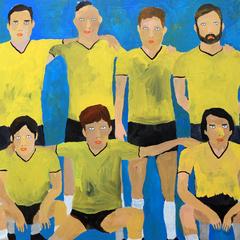 
Players
 Portrait Painting by Alan Fears Football Team Soccer Art