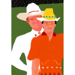 'Behind Every Woman' Portrait Painting by Alan Fears Acrylic on Paper