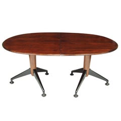 1950s Rosewood Extendable Oval Dining Table by A J Milne for Heals London