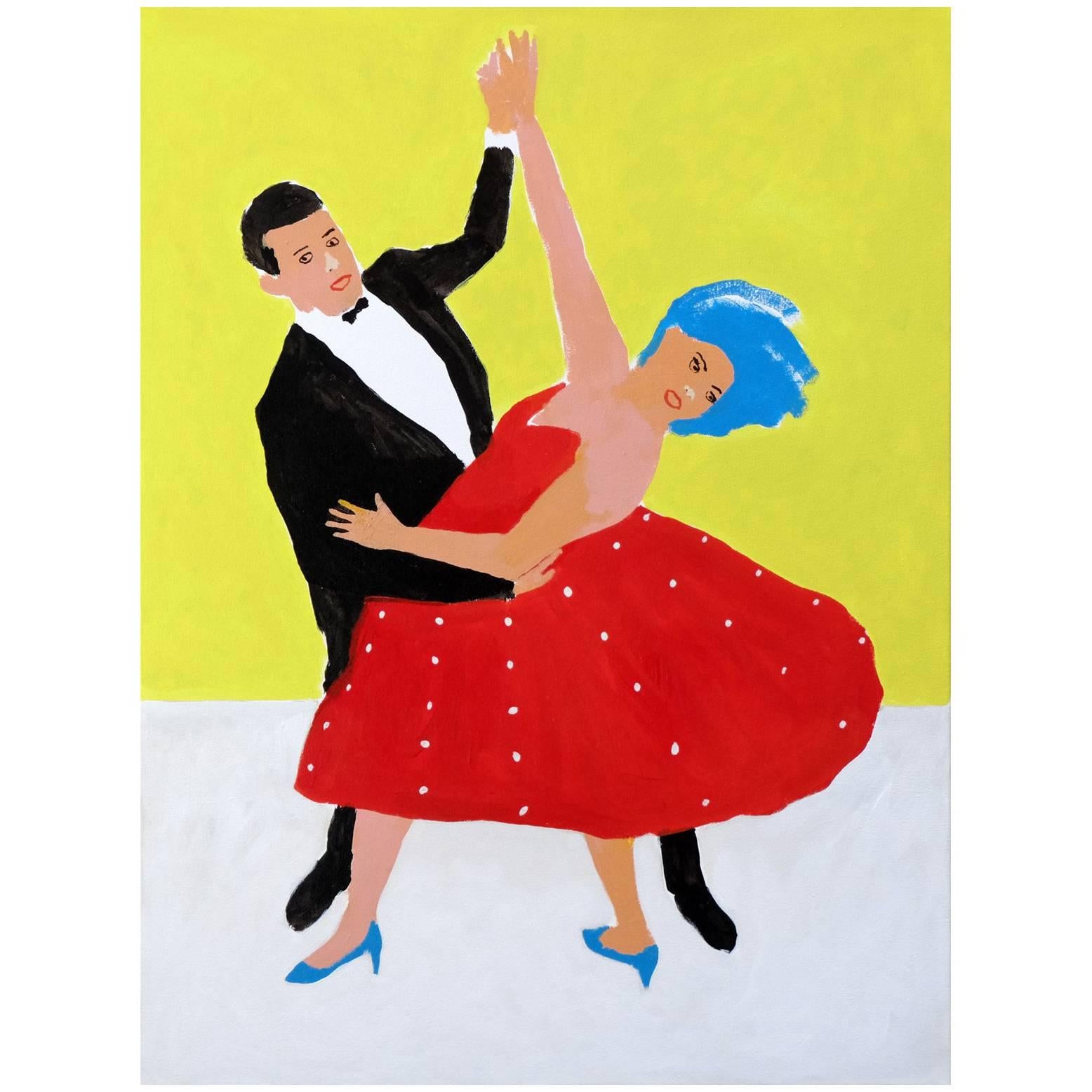 'The Enthusiasts' Portrait Painting by Alan Fears Pop Art Dancing
