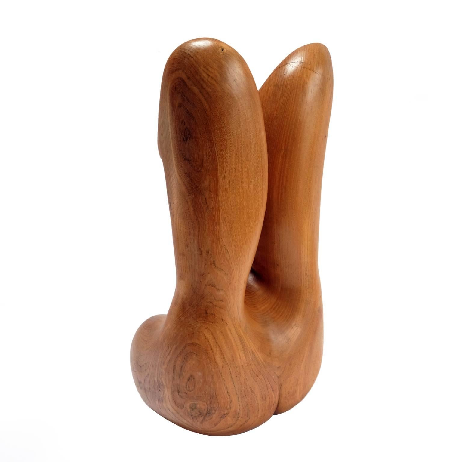 Mid-Century Modern 1950s Female Torso Elmwood Sculpture Design Art Moore Hepworth