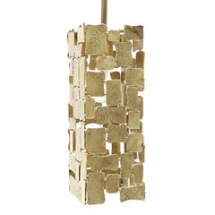 Brass Tile Pendent 11