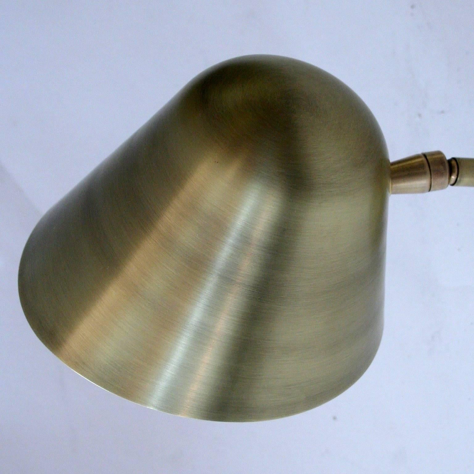 American Rounded Brass Sconce For Sale