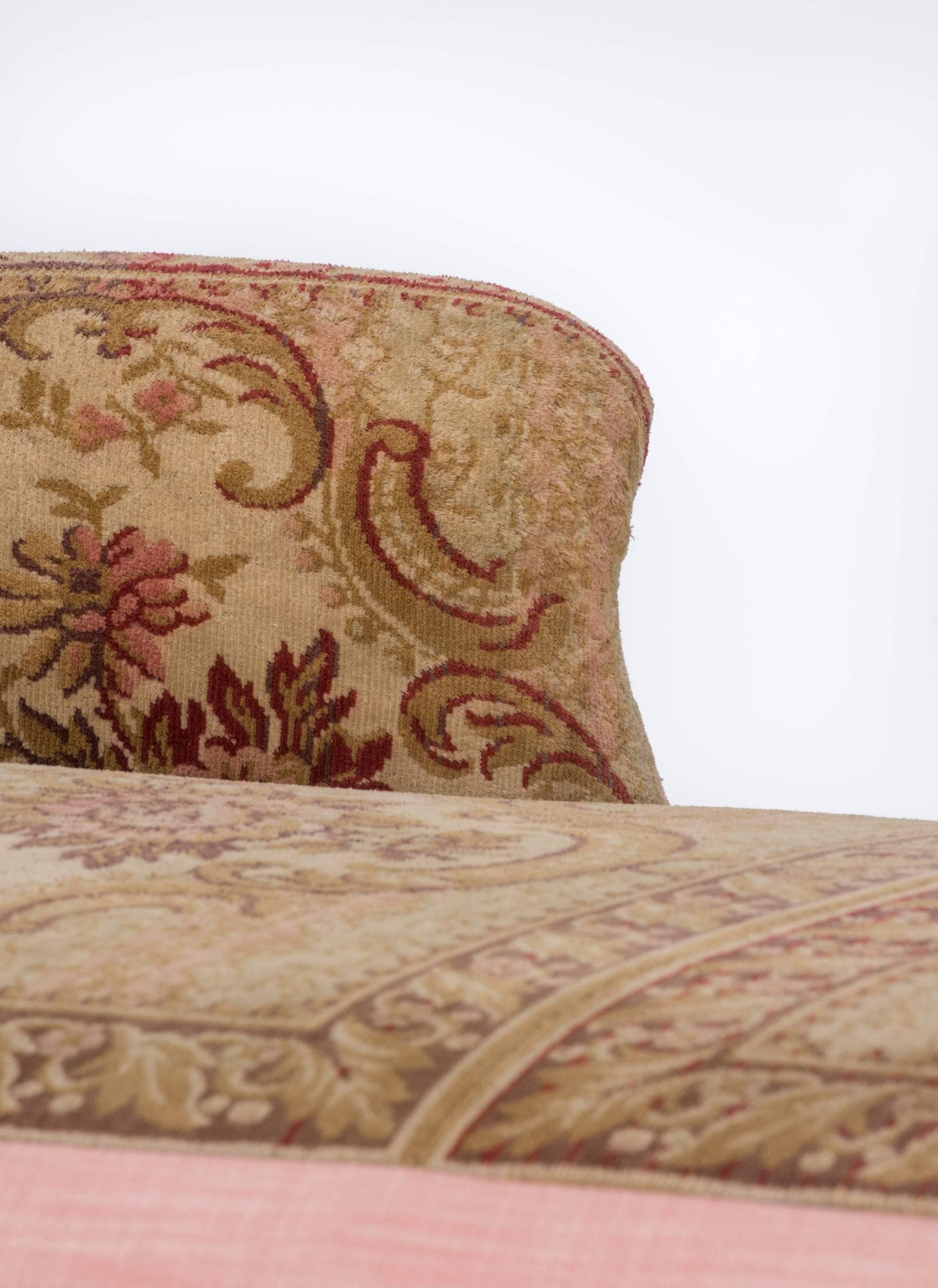 Needlepoint The Unique and Rare Late 19th Century French Tapestry Faced Chaise Longue. For Sale
