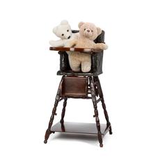 Delightful Original Edwardian Oak Metamorphic Childs High Chair.