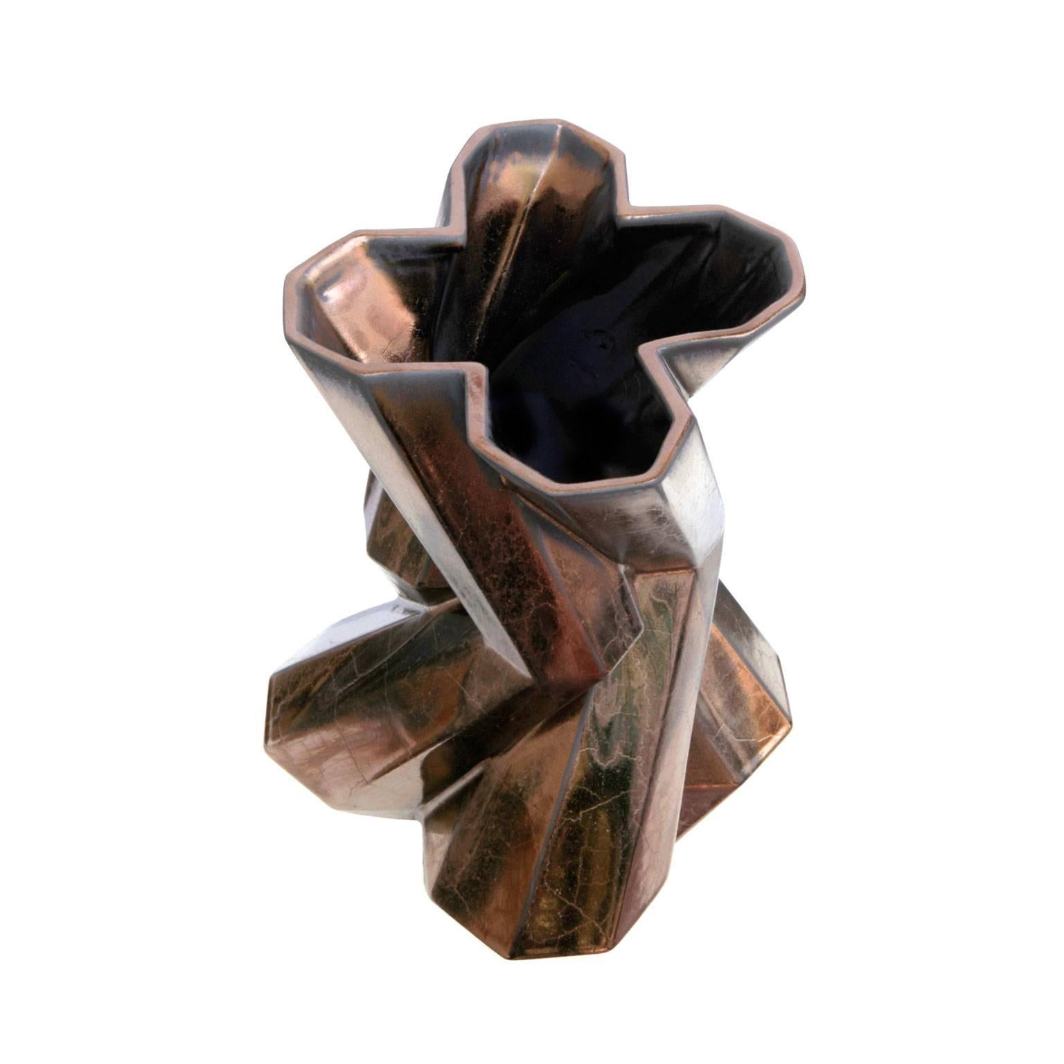 Modern Lara Bohinc, Fortress Castle Vase, Bronze Ceramic