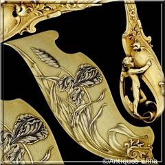 Canaux Masterpiece French Sterling Silver Gold 18K Pie/Pastry/Fish Server Cherub