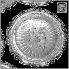 Fabulous French All Sterling Silver Compote or Tray Louis XVI Pattern