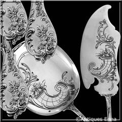 Prost Fabulous French Sterling Silver Ice Cream Set Two-Pieces Art Nouveau