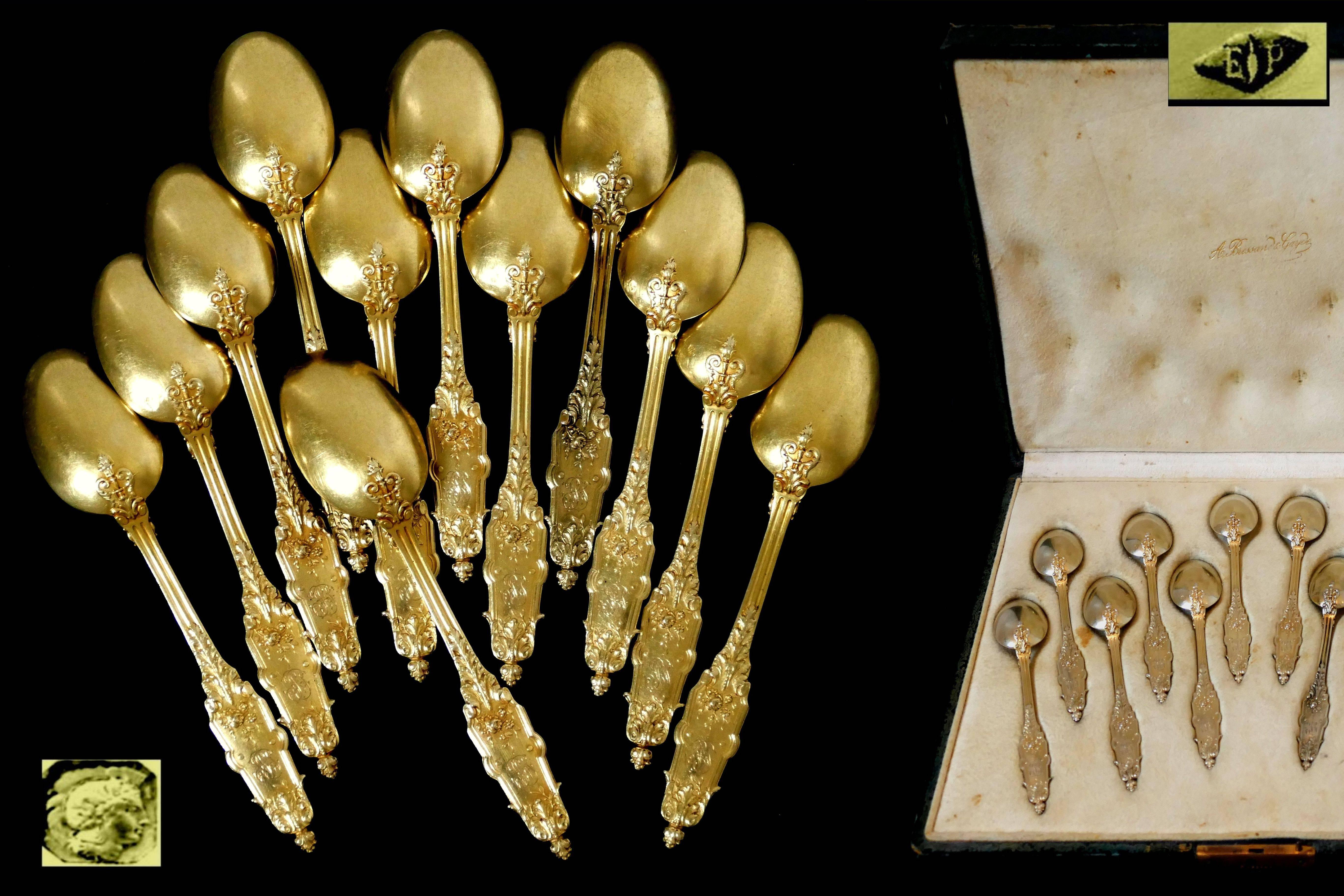 18k gold spoon