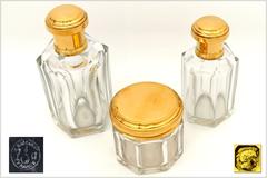 Tetard French 18-Karat Gold Sterling Silver Baccarat Crystal Travel Vanity Set