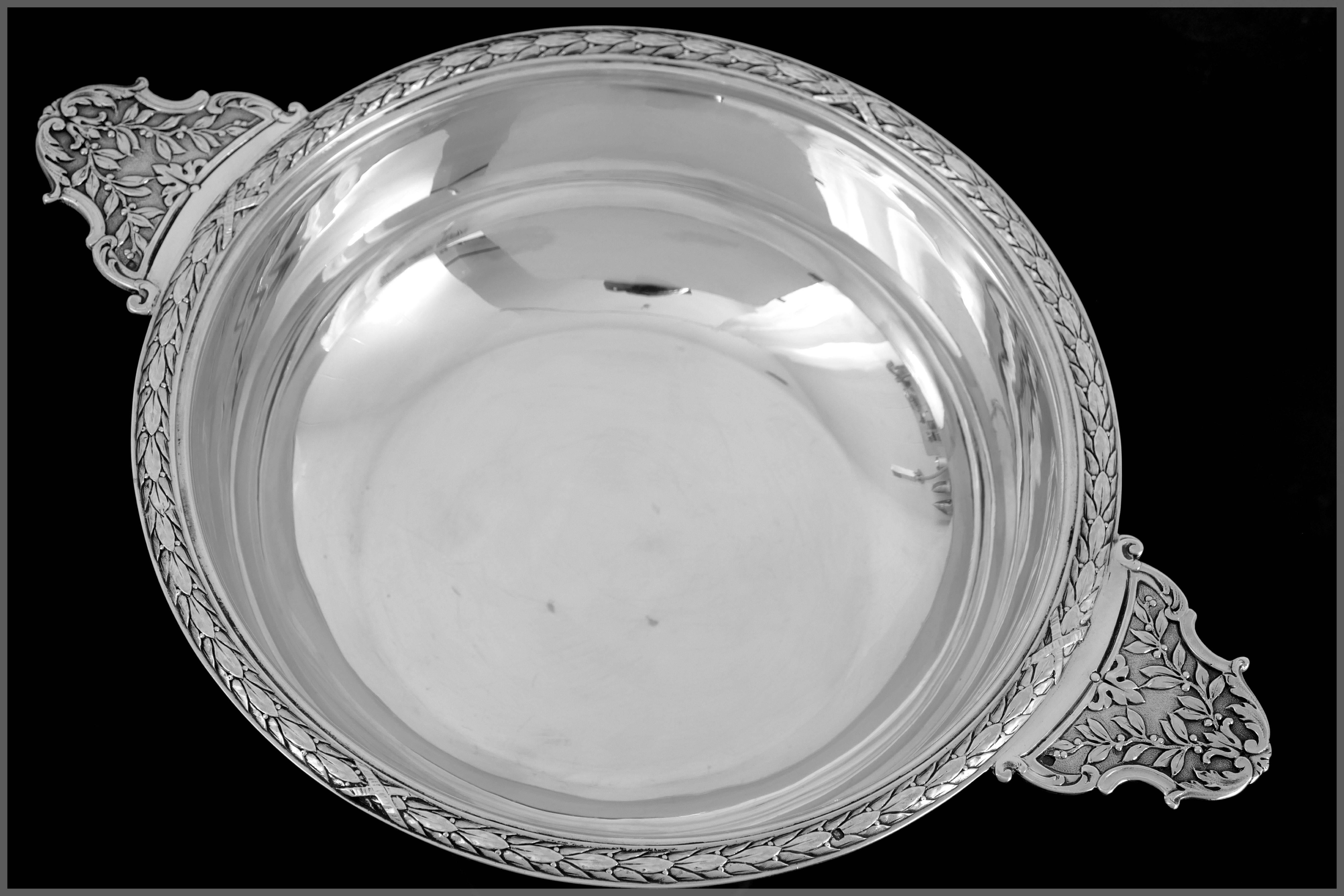 Lapeyre French Sterling Silver Ecuelle Covered Serving Dish/Tureen Neoclassical 2