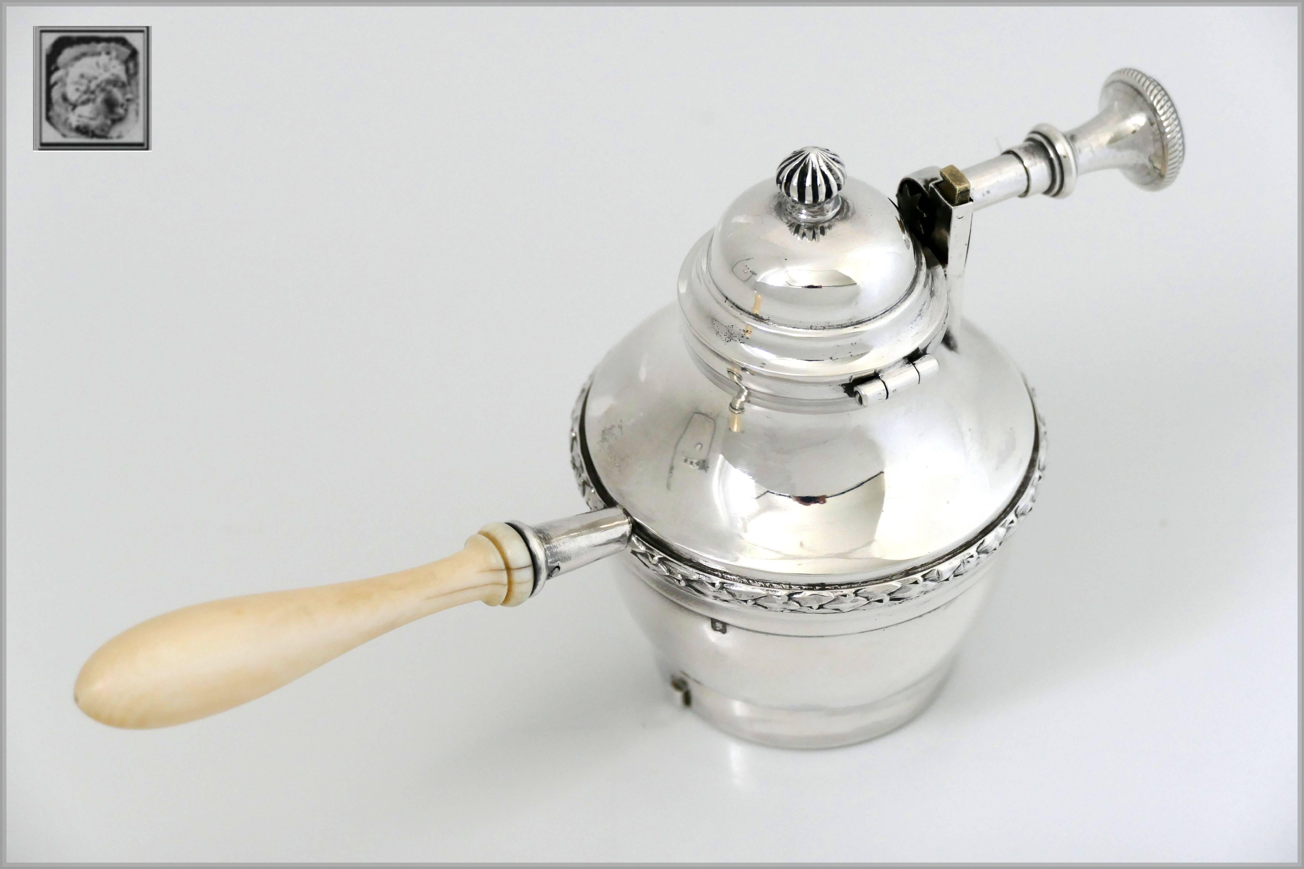 Tetard Majestic French Sterling Silver Louis XVI Samovar / Hot Water Urn 2