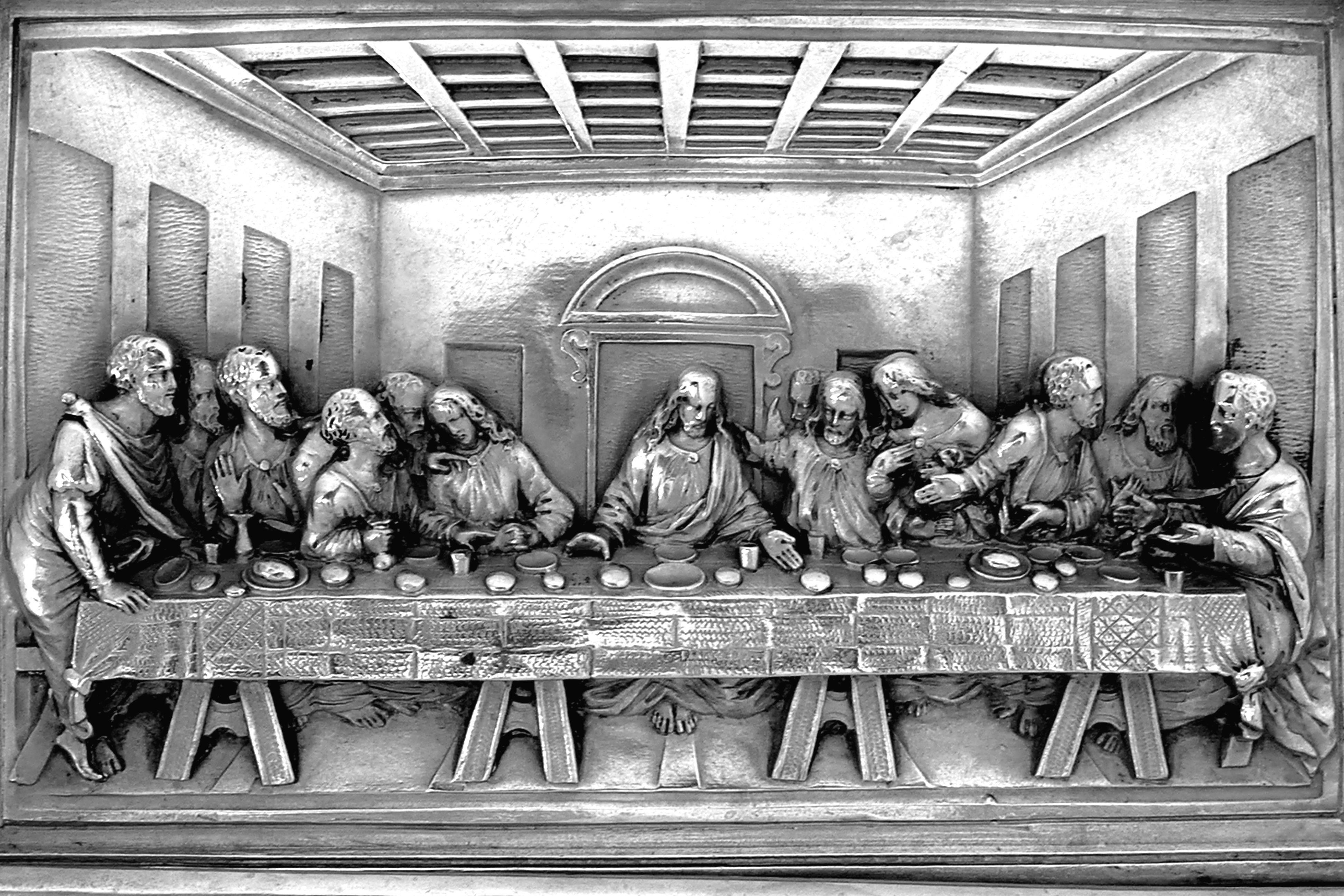 antique last supper picture