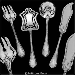 Coignet French All Sterling Silver Dessert Hors D'oeuvre Set 4 Pc, Original Box