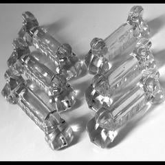 1900s Baccarat French Crystal Knife Rests Set of Six Pieces