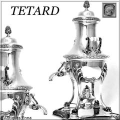Tetard Majestic French Sterling Silver Louis XVI Samovar / Hot Water Urn