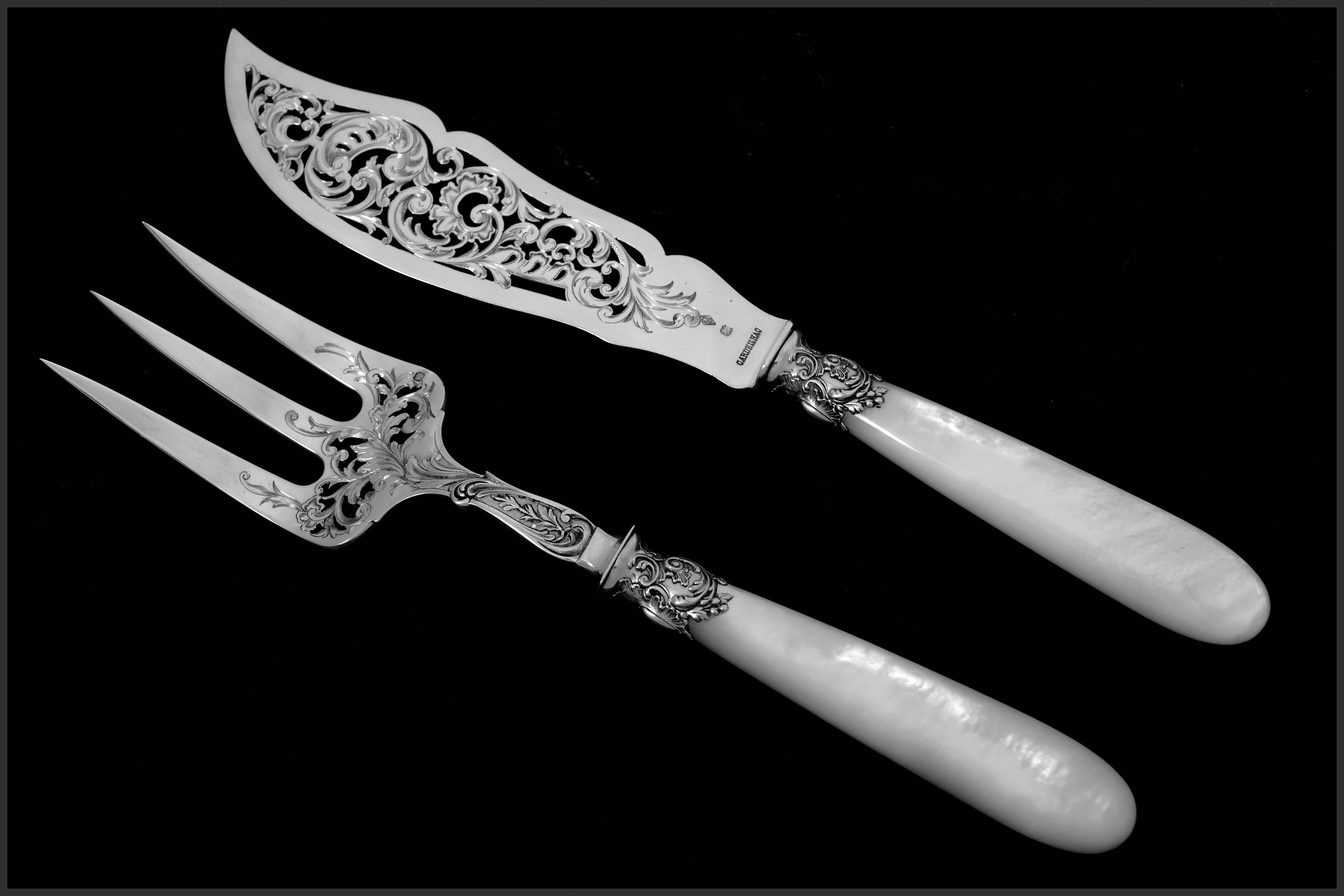 Cardeilhac French Sterling Silver and Mother-of-Pearl Serving Implement Set Box 2