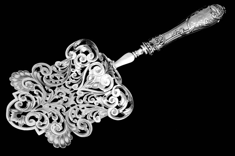 Canaux French Sterling Silver Asparagus/Pastry/Toast Server Box Dragon ...