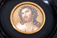 Duvivier Miniature Portrait Hand-Painting of Jesus Christ