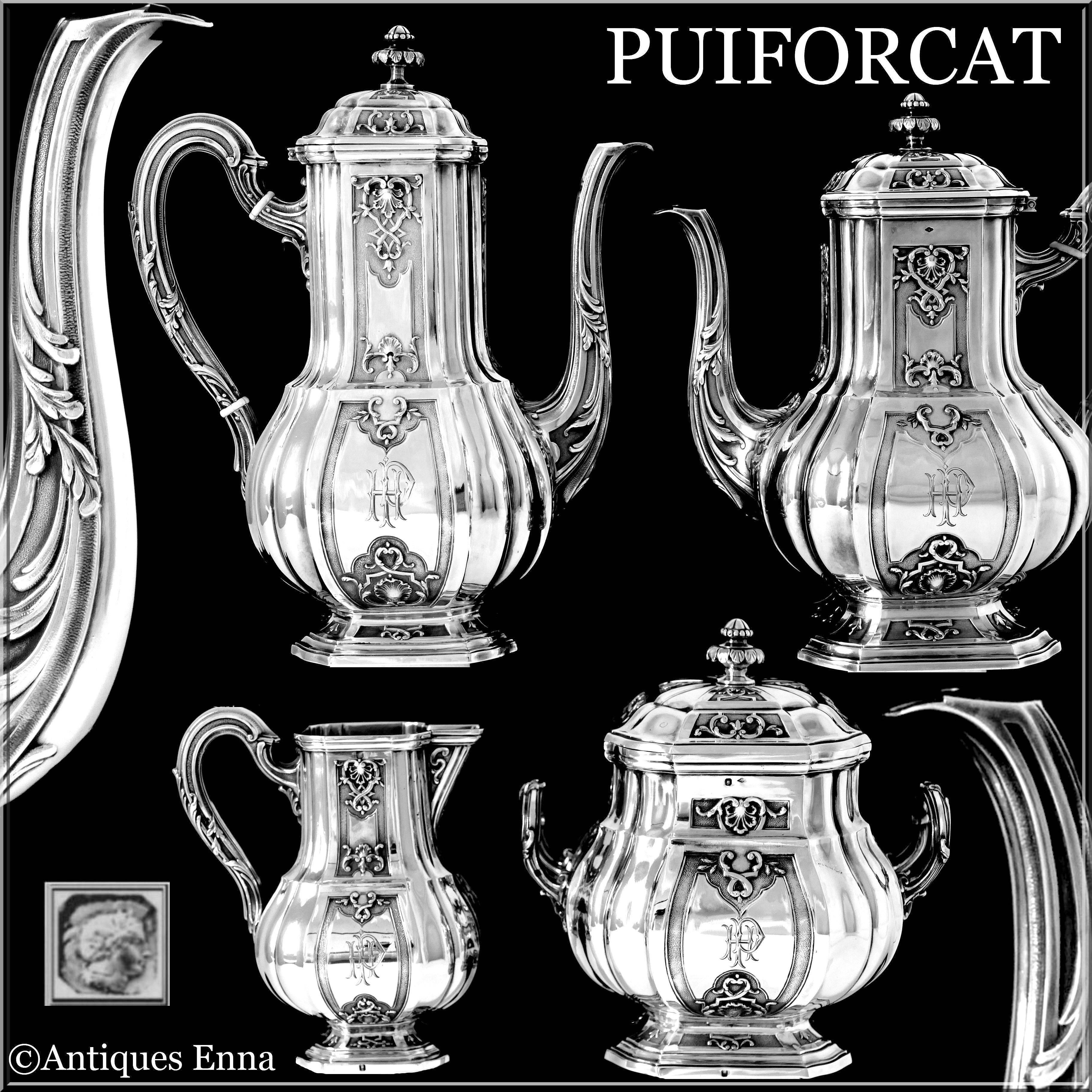 Head of Minerve first titre for 950/1000 French sterling silver vermeil guarantee. The quality of the gold used to recover sterling silver is a minimum of 750 mils (18-karat).

Once again, the Maison Puiforcat shows that it is one of the most