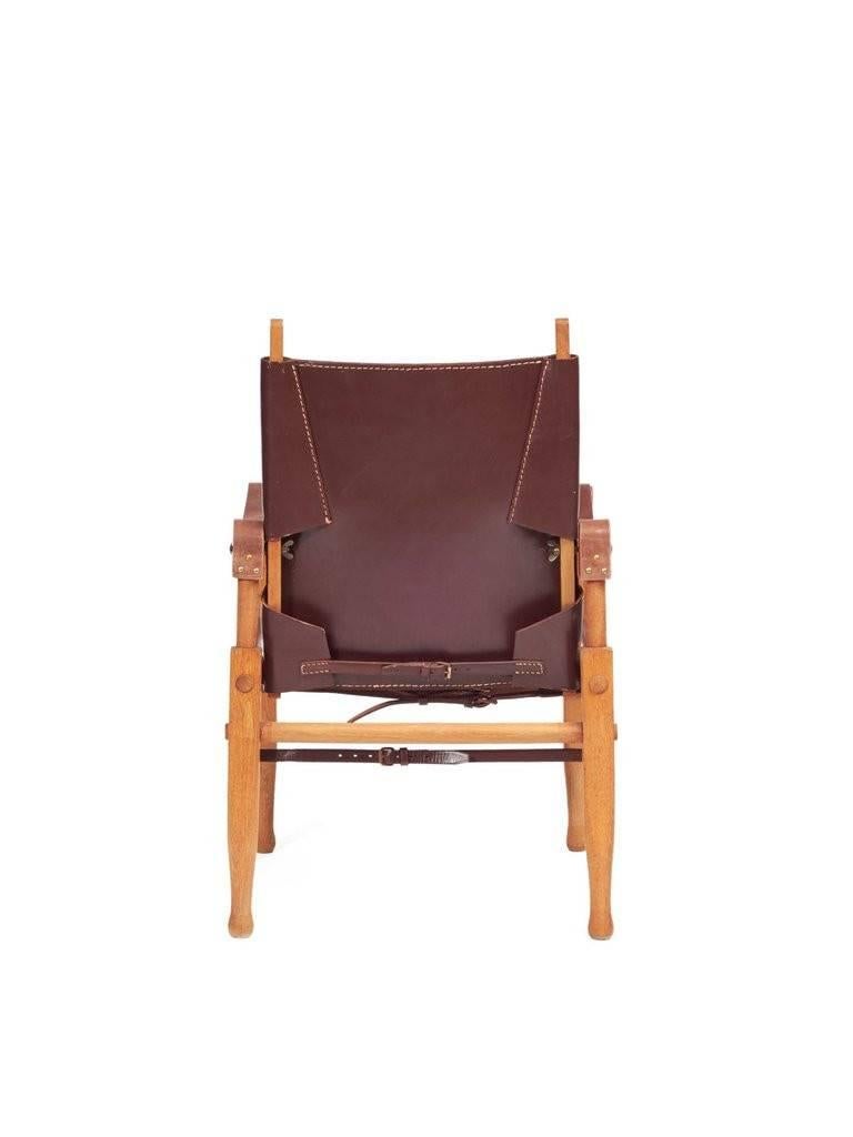 Kaare Klint Safari Chair In Excellent Condition For Sale In Los Angeles, CA