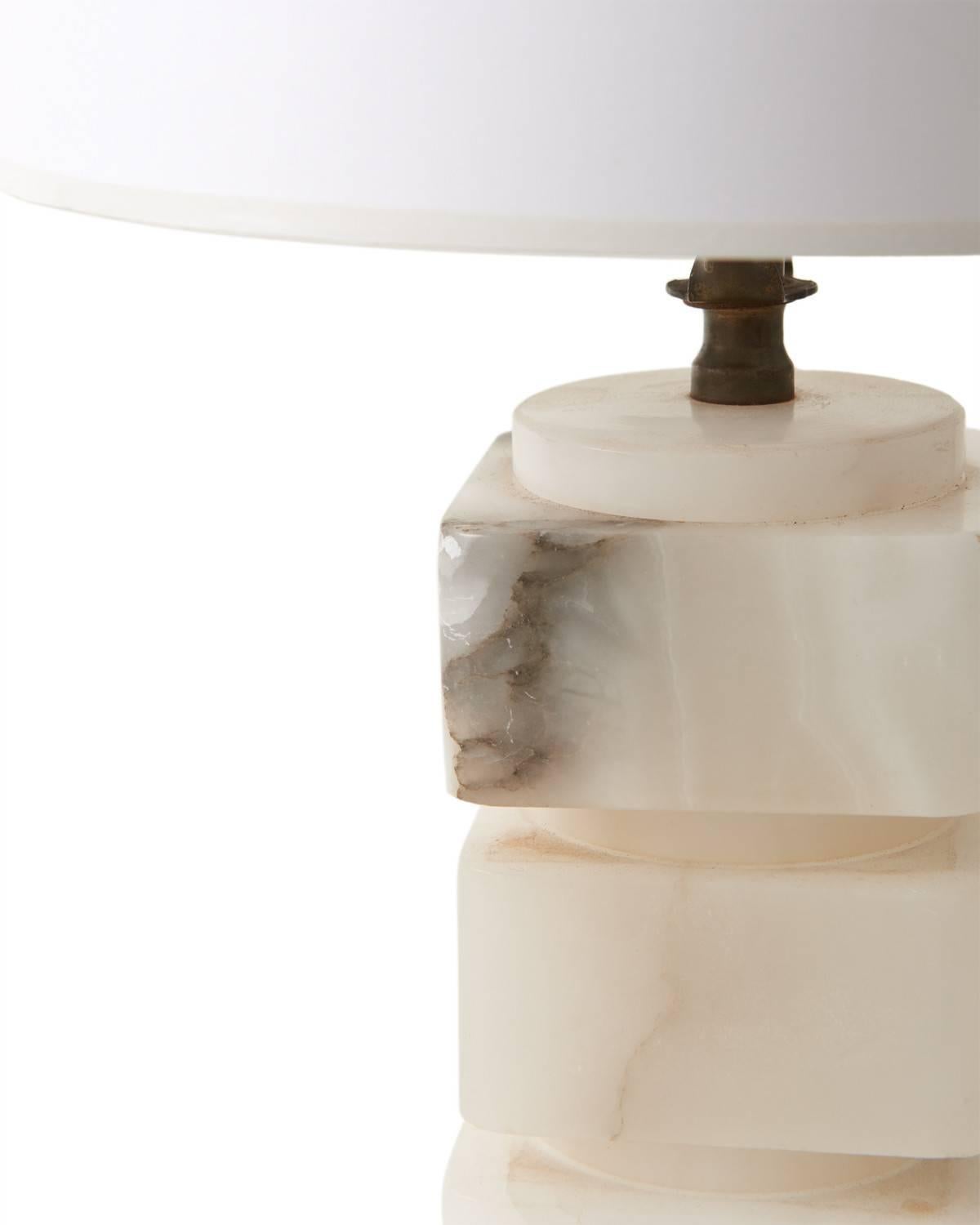 Small Marble Table Lamp In Excellent Condition For Sale In Los Angeles, CA
