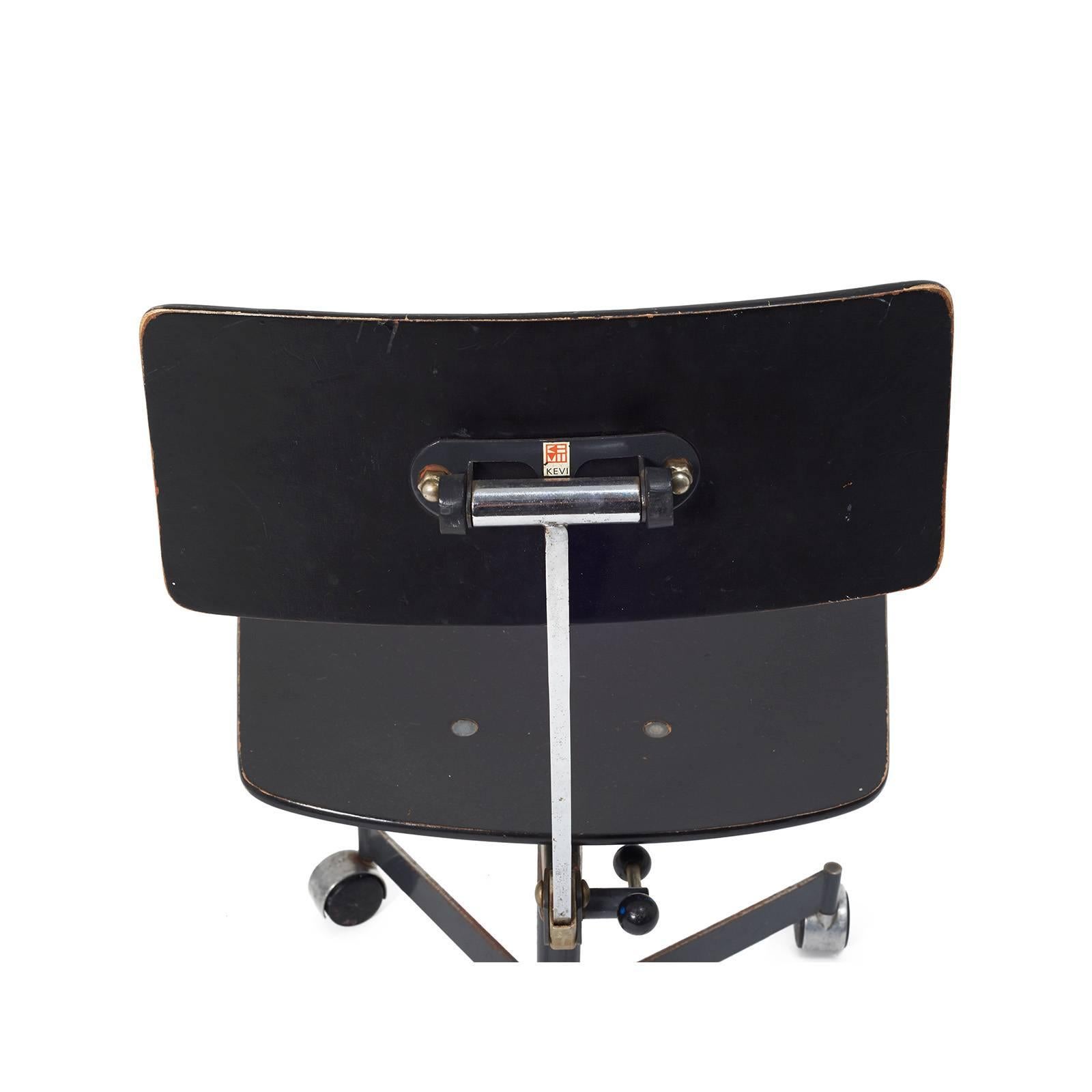 Mid-20th Century Kevi Armless Fully Adjustable Desk Chair For Sale