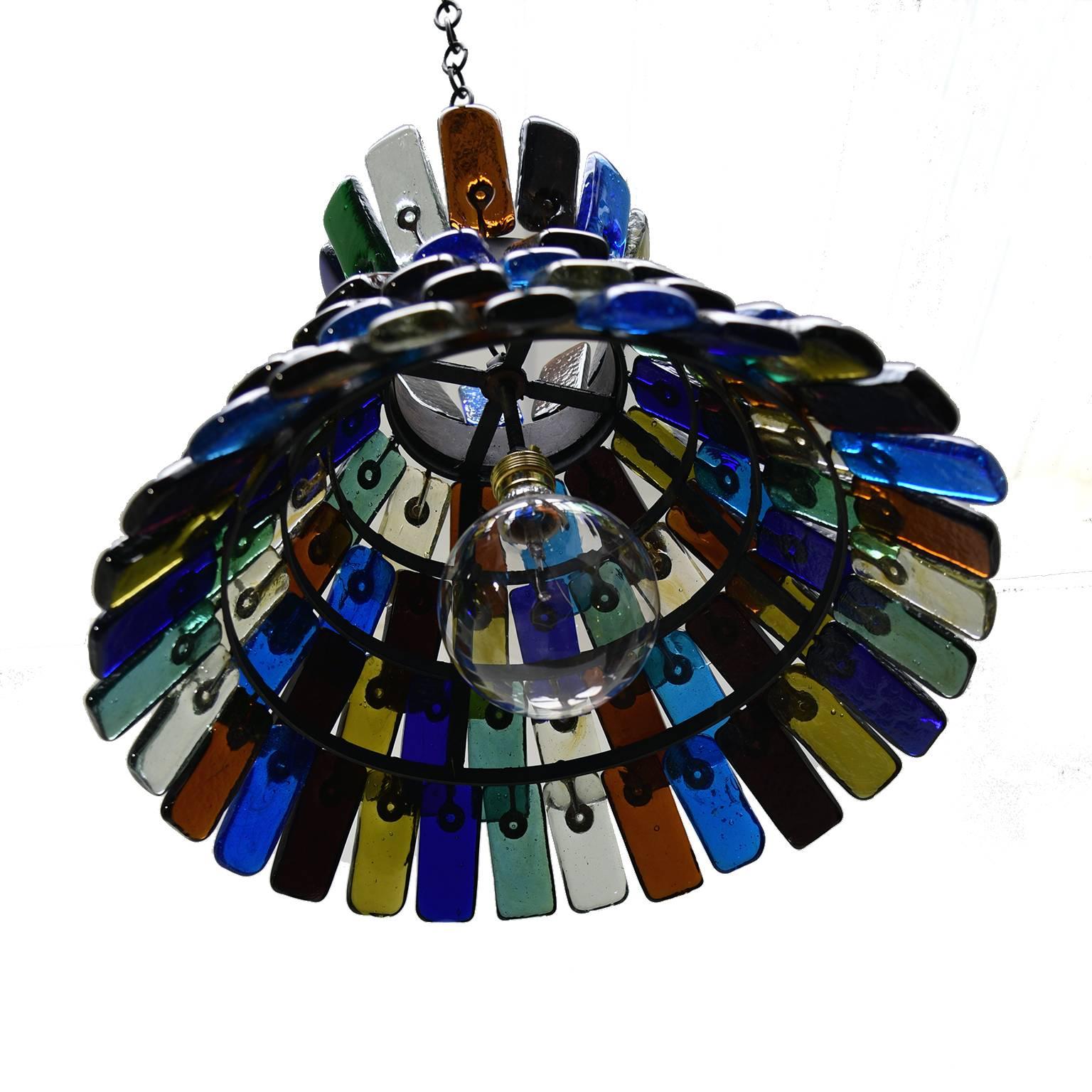 Mid-Century Modern Chandelier by Feders, Mexico, circa 1970 For Sale