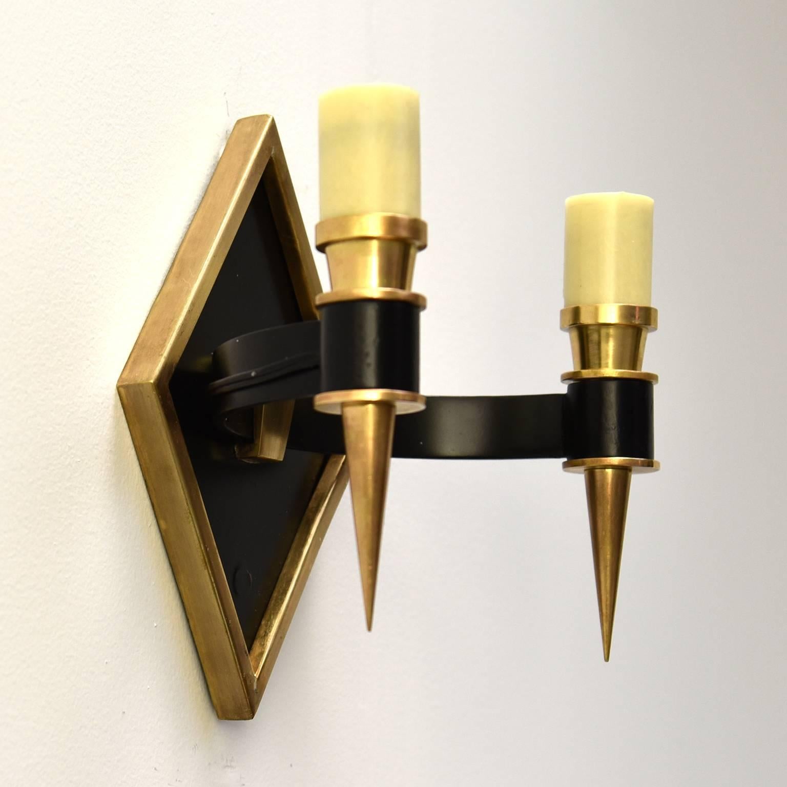 Mexican Roberto and Mito Block Sconces, circa 1950