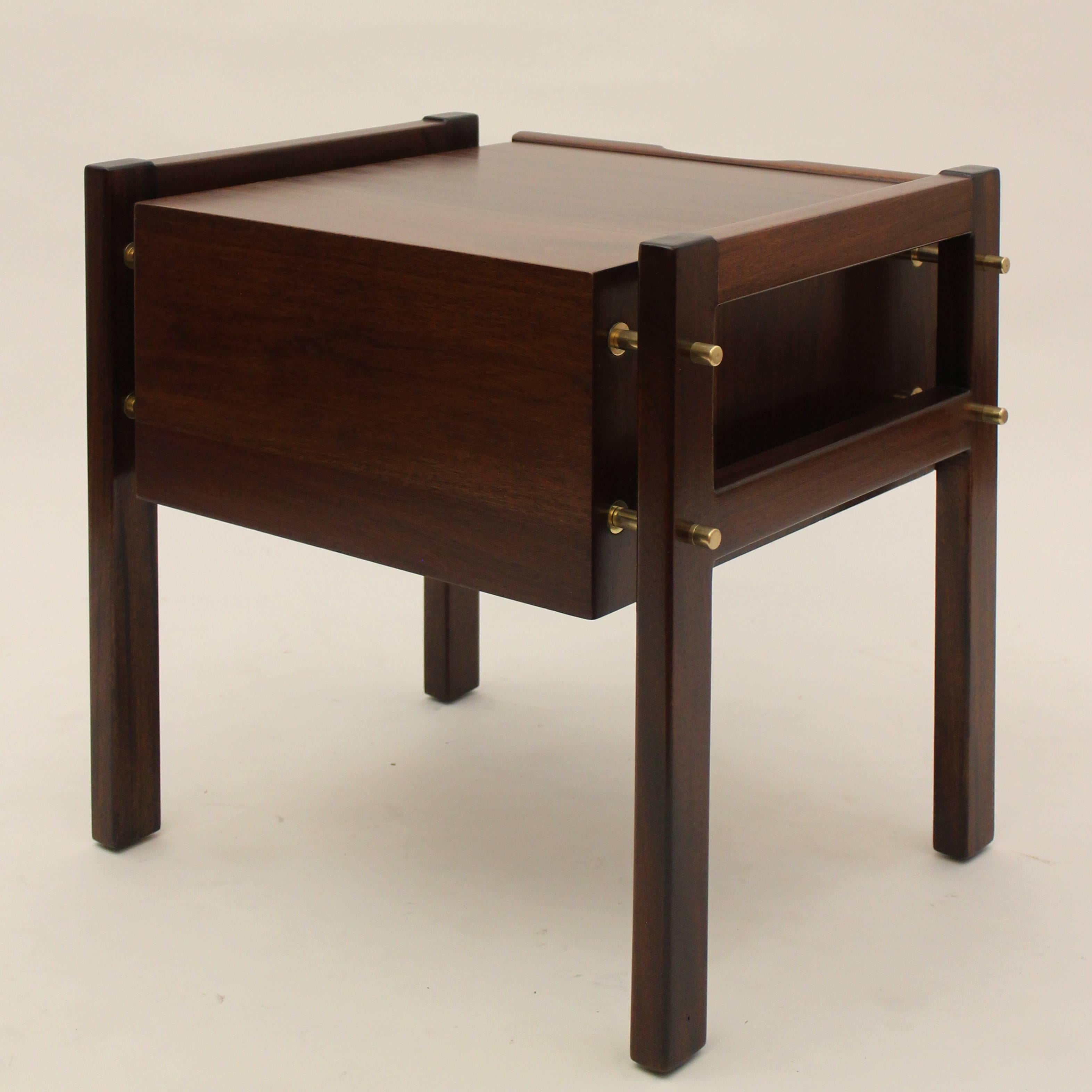 Dyed Pair of Mid-Century Edmund Spence Nightstands