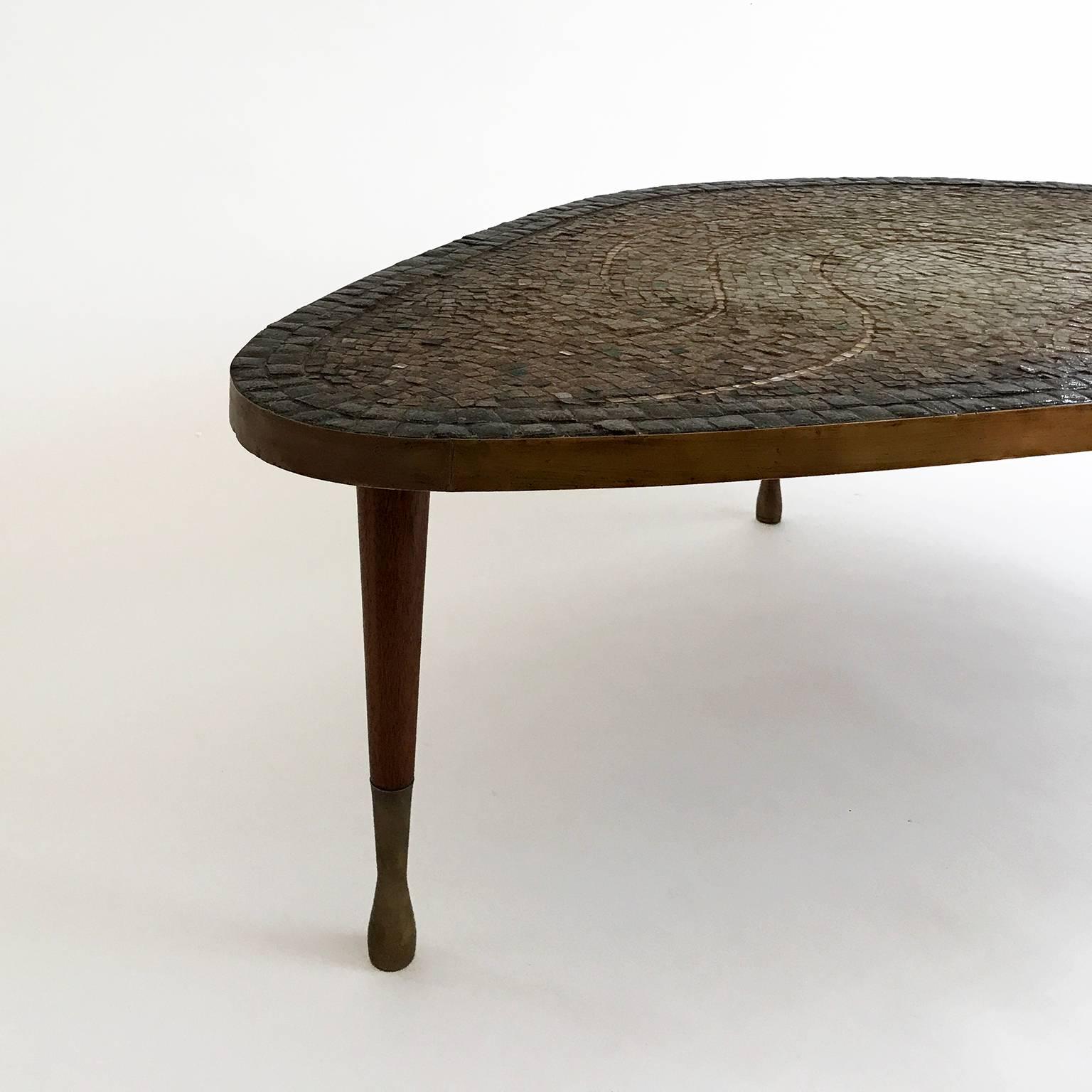 Mid-Century Modern Mosaic Coffee Table by Genaro Alvarez, circa 1950 For Sale