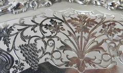 English, Sterling Silver, Two Handled Pastry / Hors D'oeuvres Dish