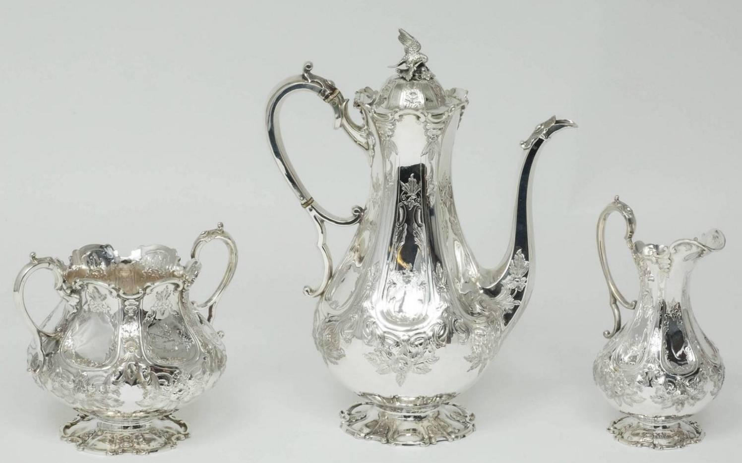 antique english sterling silver tea sets
