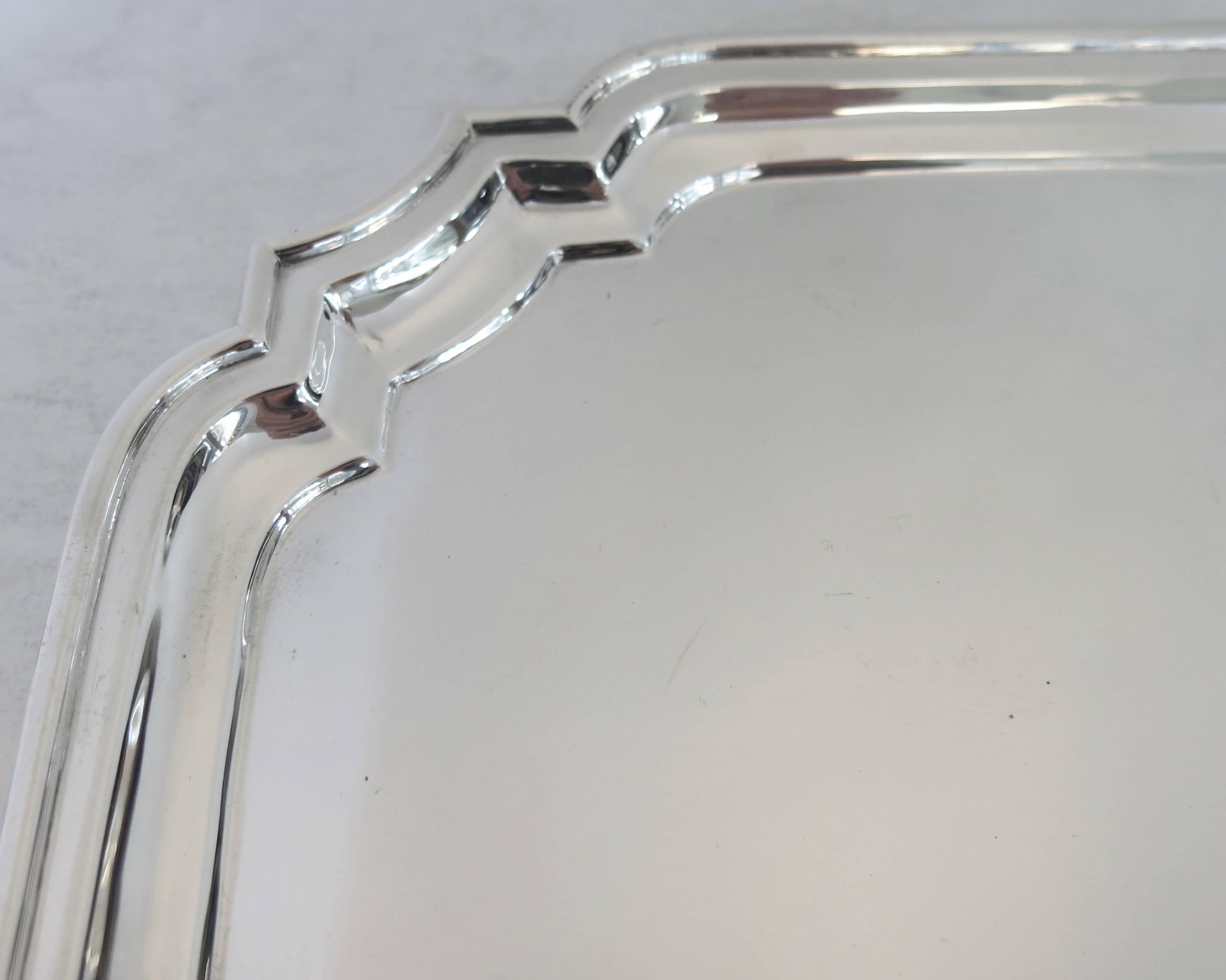 American Square Sterling Silver Footed Tray