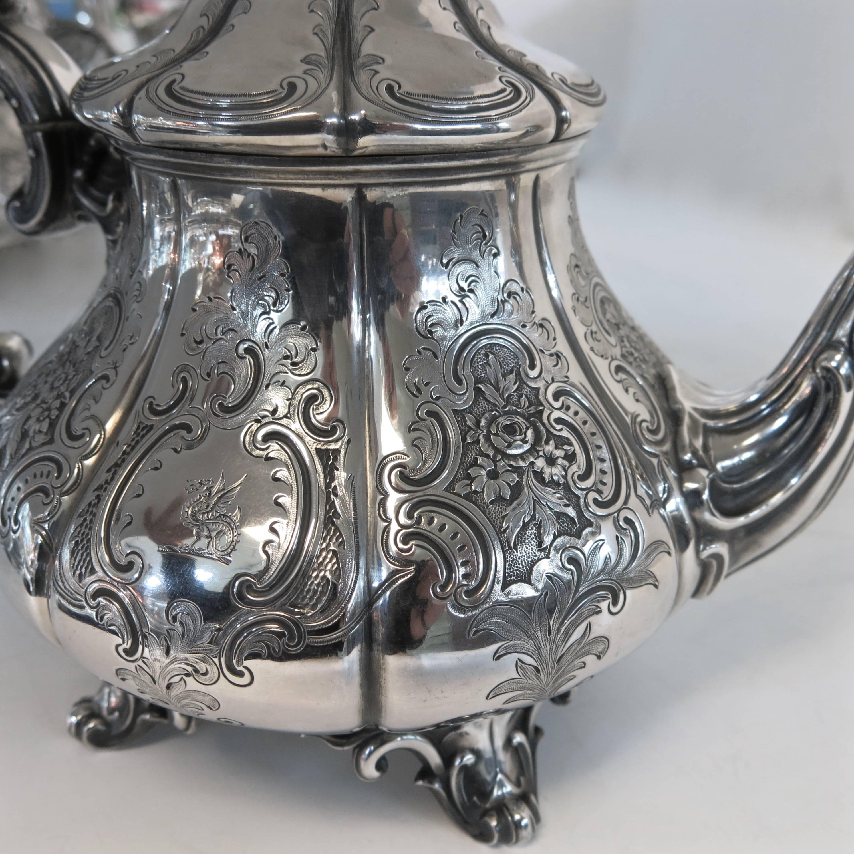 Antique English, Sterling Silver Tea and Coffee Set, London 1830 5