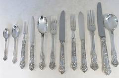 Rare, Trailing Vine, Sterling Silver Flatware Set by Asprey & Co. 161 Pieces